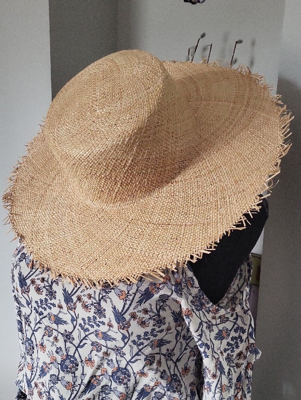 Ace Of Something Leonora Boater Natural Wide-Brim Straw Sun Hat - Picture 4 of 15